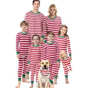 Family Christmas Elf Pajamas Womens (S) and Mens (L) Set of Two